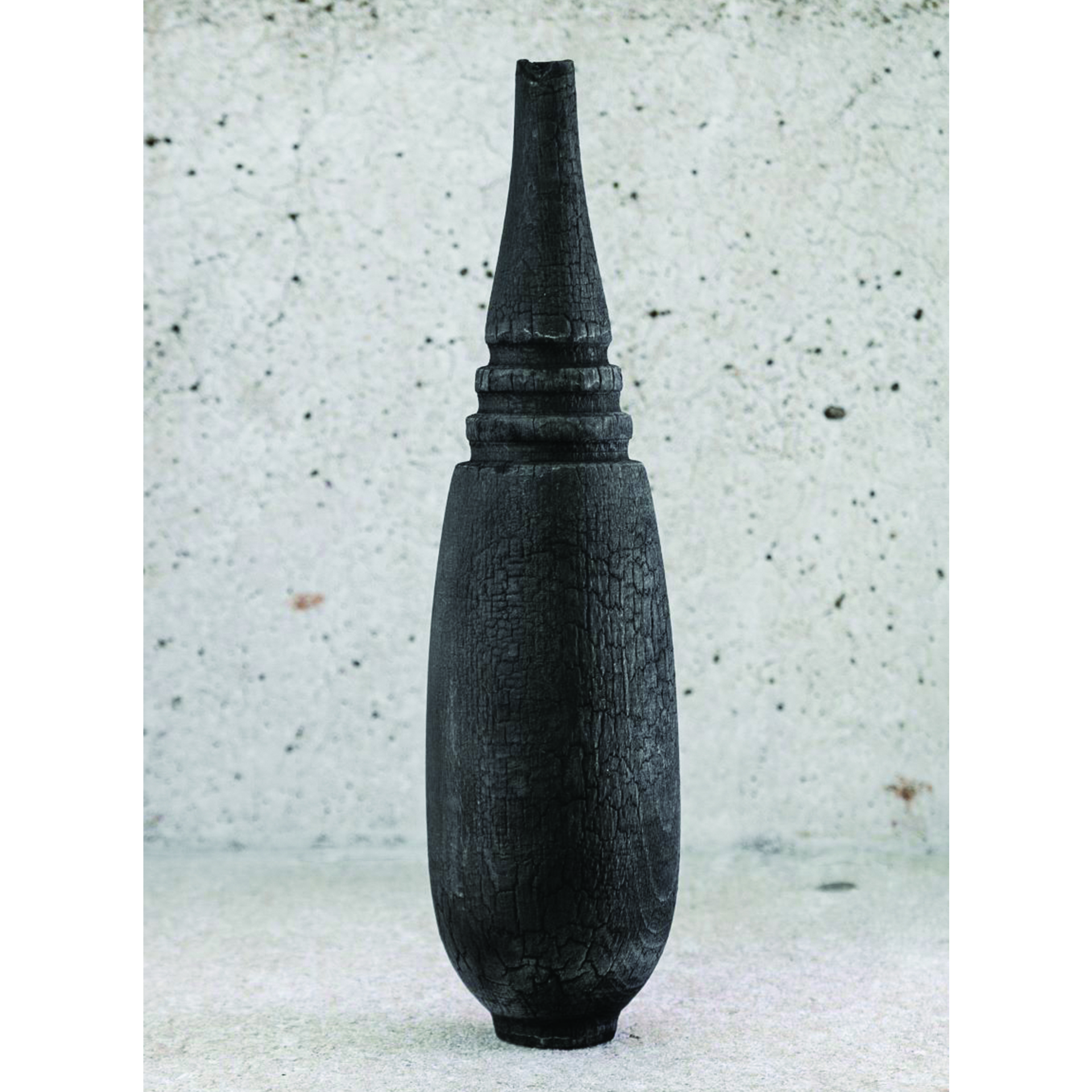 Burnt Vase L (with rings)