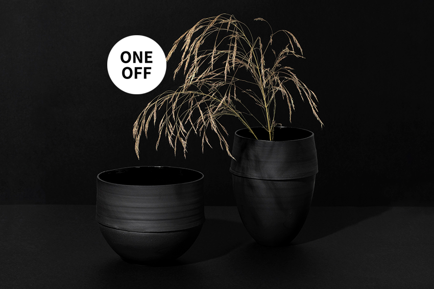 Black Vase and Bowl