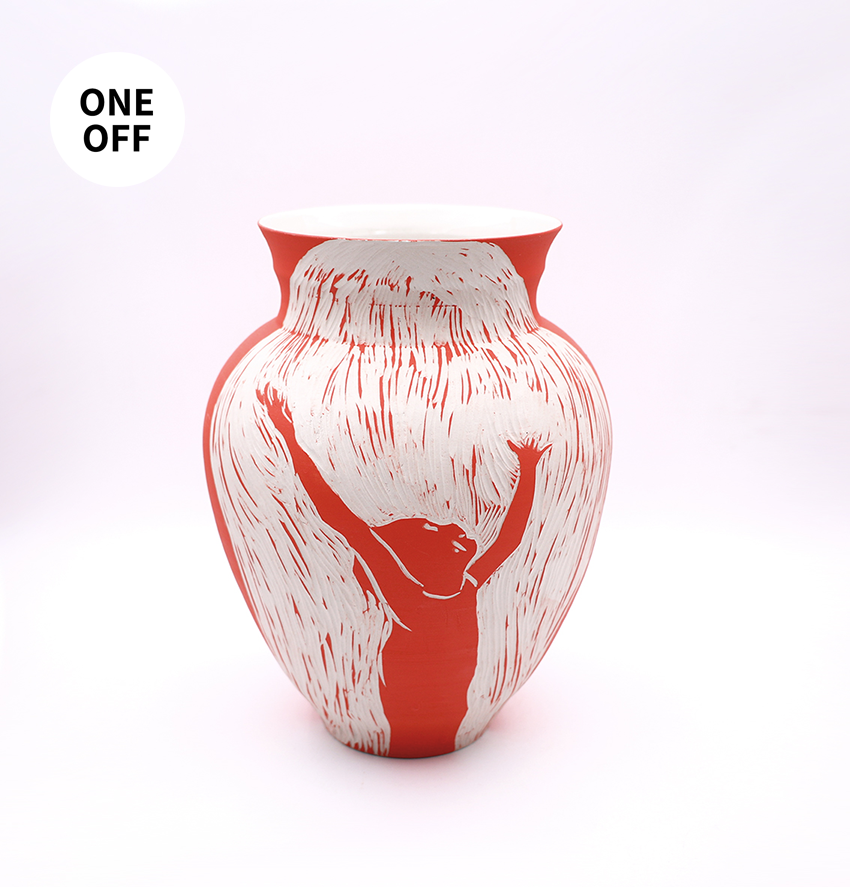 Red Boy Vase